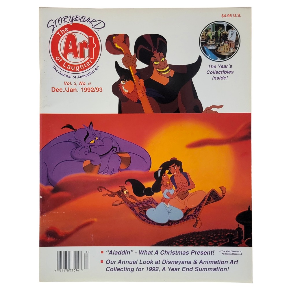 Disney Storyboard Art of Laughter Journal of Animation Art Dec Jan 92 93 Aladdin